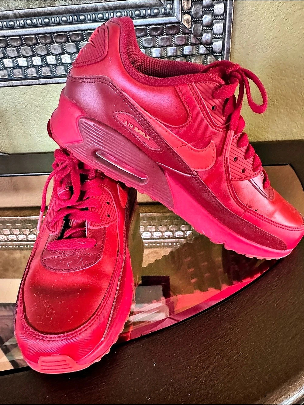 Men’s Nike Air Max 90 'City Special - Chicago' Girls US 7Y Red Sneakers